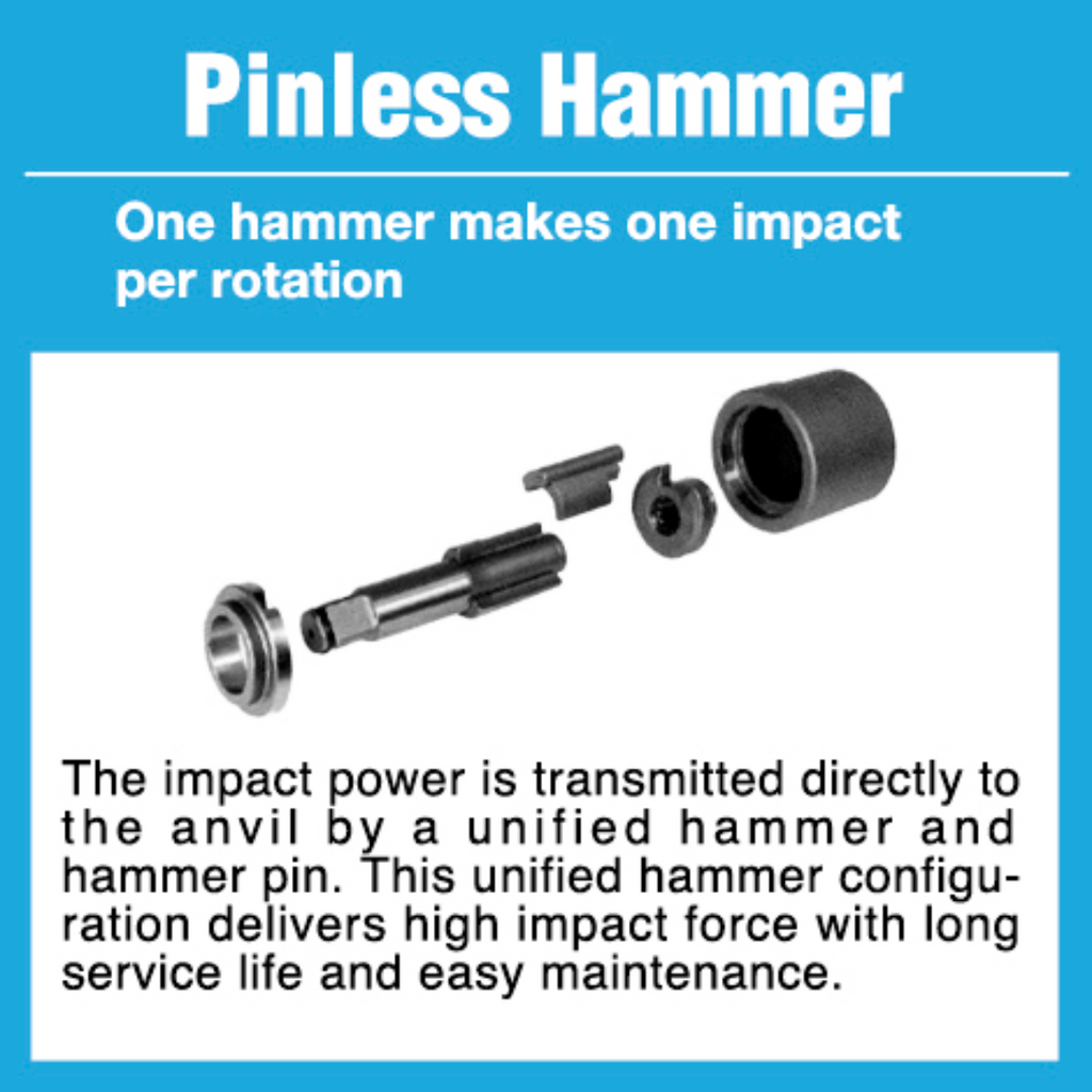 Shinano Air Tools Impact Wrench with Pinless Hammer