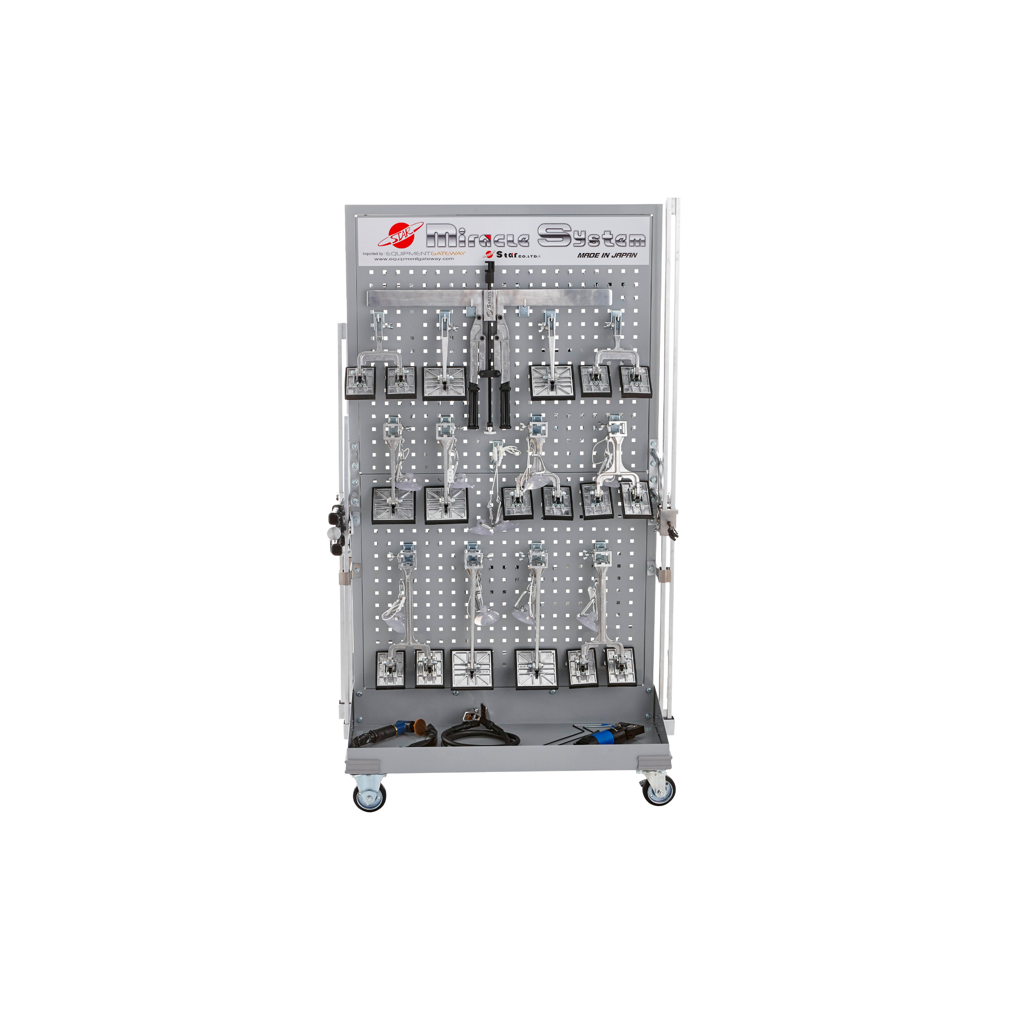 Miracle System Dent Pulling Tools on Display Trolley