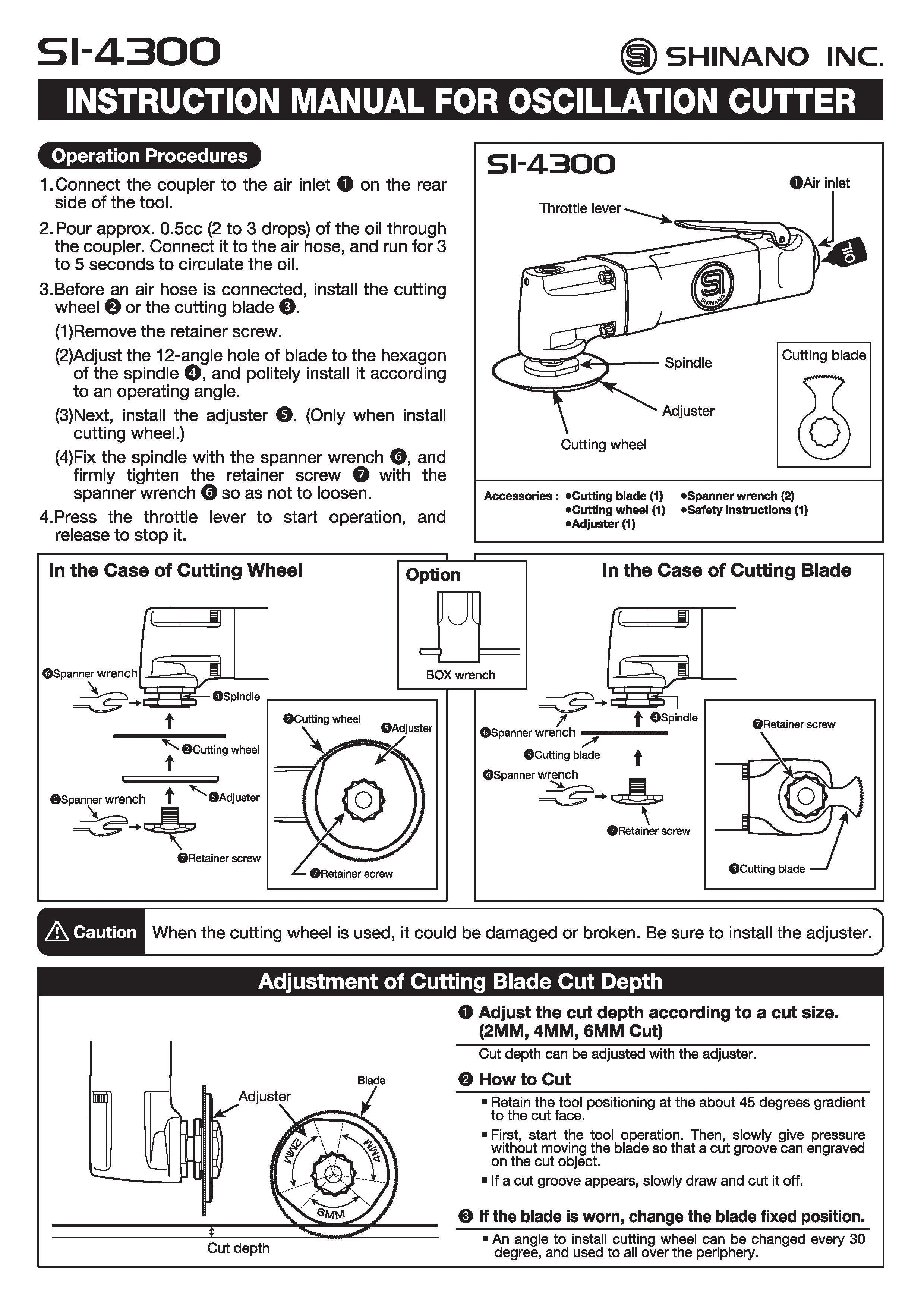 Oscillation Cutter | SI-4300 | Equipment Gateway Inc